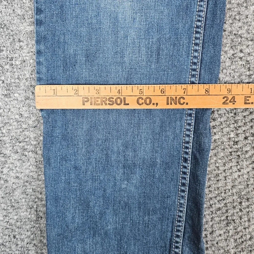 Y2k Helix Straight Leg Jeans‎ Mens 30W 32L Blue Wash Embellished Pockets